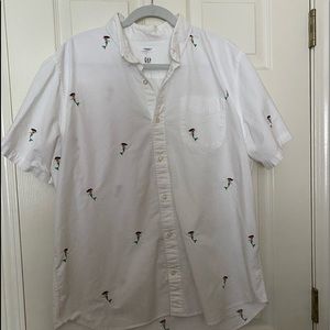 Gap Short Sleeve Embroidered Shirt